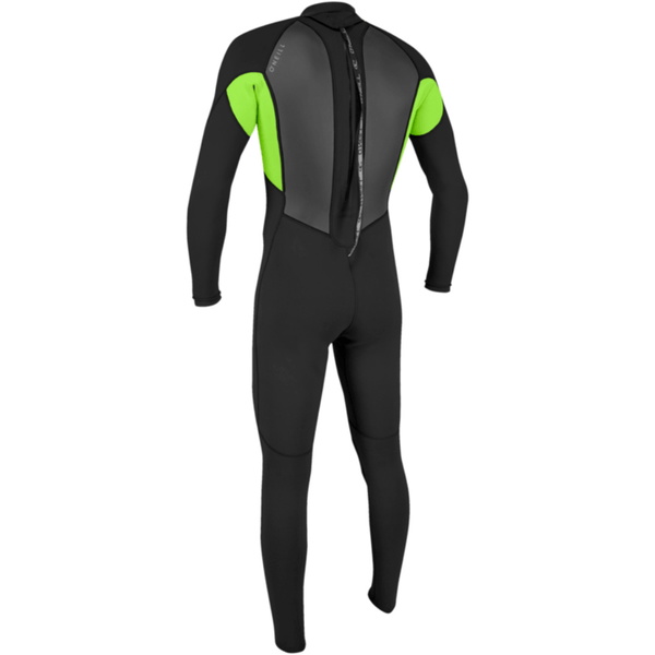 2026 O'Neill Mens Reactor-2 3/2mm Back Zip Wetsuit 5040B - Black / Day Glow